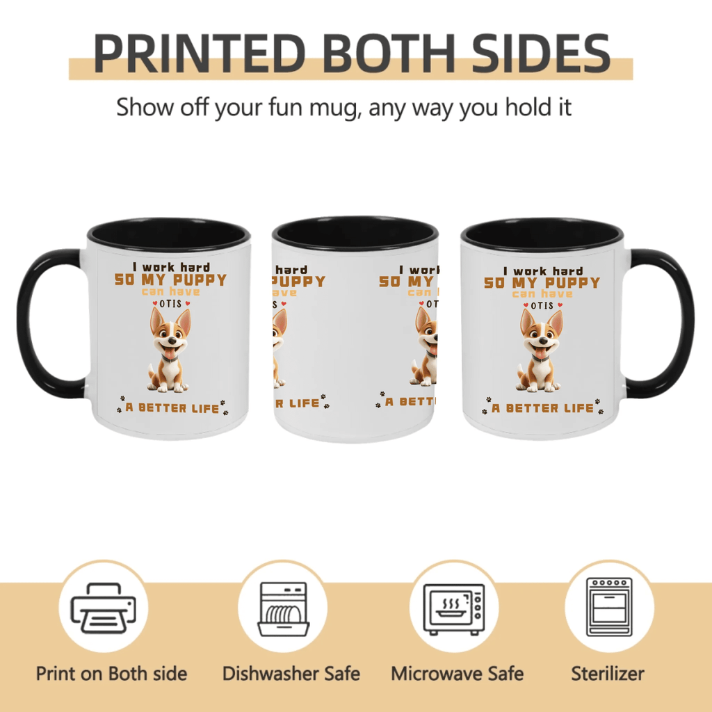 Custom Dogs And Name - White Custom Mugs - Birthday Gift For Dogs Lovers 758909 - DiyGiftly