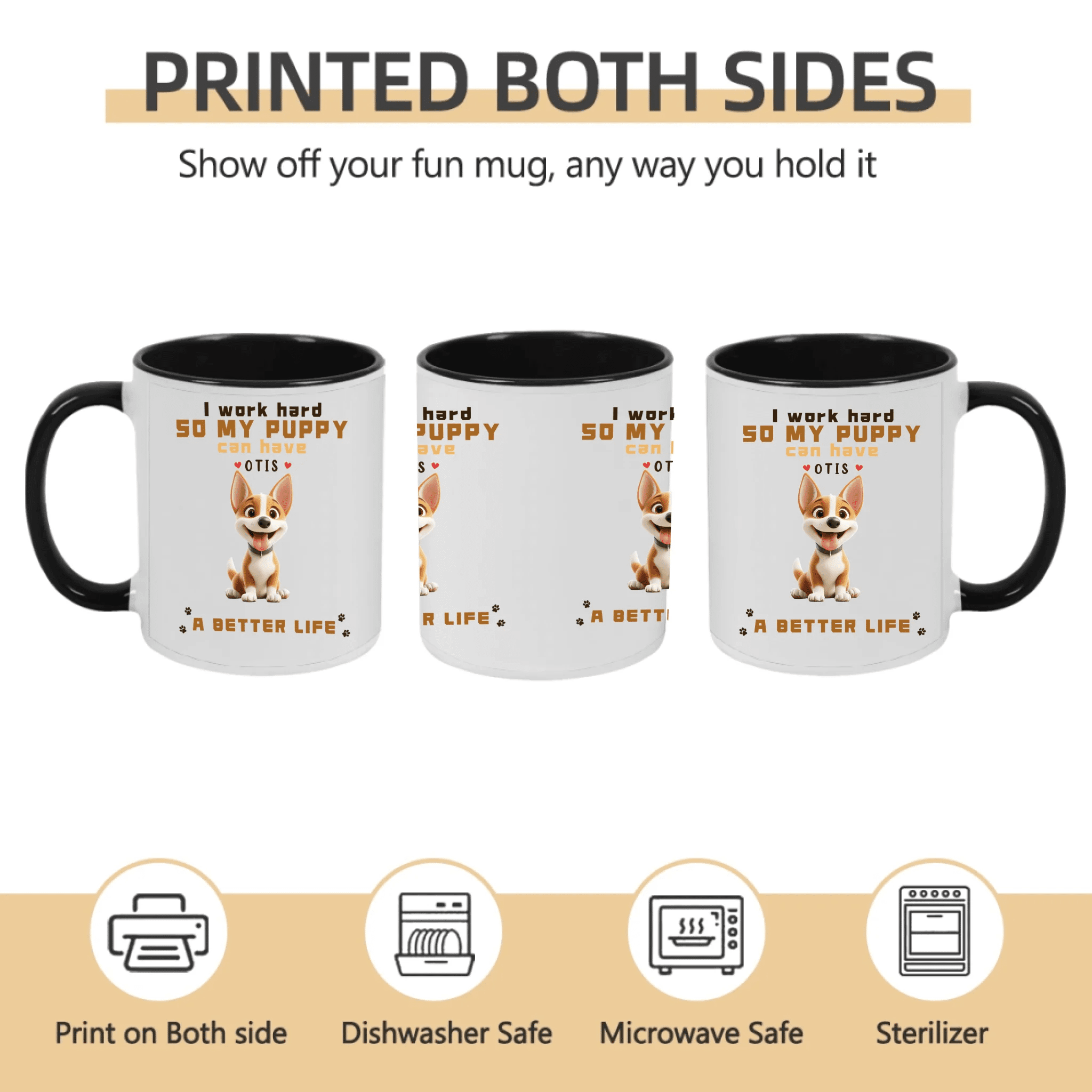 Custom Dogs And Name - White Custom Mugs - Birthday Gift For Dogs Lovers 758909 - DiyGiftly