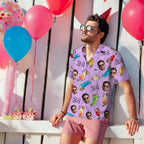 Custom Drink Theme Hawaiian Shirt with Face and Age Print – Personalized Summer Beach Vacation Shirt for Men, Birthday Gift, Father’s Day Gift, Christmas Holiday Gift for Him 68758016 - DiyGiftly
