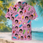 Custom Drink Theme Hawaiian Shirt with Face and Age Print – Personalized Summer Beach Vacation Shirt for Men, Birthday Gift, Father’s Day Gift, Christmas Holiday Gift for Him 68758016 - DiyGiftly