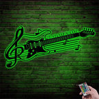 Custom Electric Guitar Metal Sign with LED Light – Personalized Music Wall Art, Rock Band Decor, Man Cave & Studio Signs, Unique Gifts for Guitar Lovers 27003136 - DiyGiftly