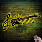 Custom Electric Guitar Metal Sign with LED Light – Personalized Music Wall Art, Rock Band Decor, Man Cave & Studio Signs, Unique Gifts for Guitar Lovers 27003136 - DiyGiftly