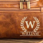 Custom Engraved Leather Toiletry Bag – “Built For Every Path” Engraved Toiletry Bag – Best Birthday Gift for Dad, Brother, Grandpa, Husband – Travel Bag, Grooming Organizer 1069241 - DiyGiftly