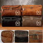 Custom Engraved Leather Toiletry Bag – “Built For Every Path” Engraved Toiletry Bag – Best Birthday Gift for Dad, Brother, Grandpa, Husband – Travel Bag, Grooming Organizer 1069241 - DiyGiftly