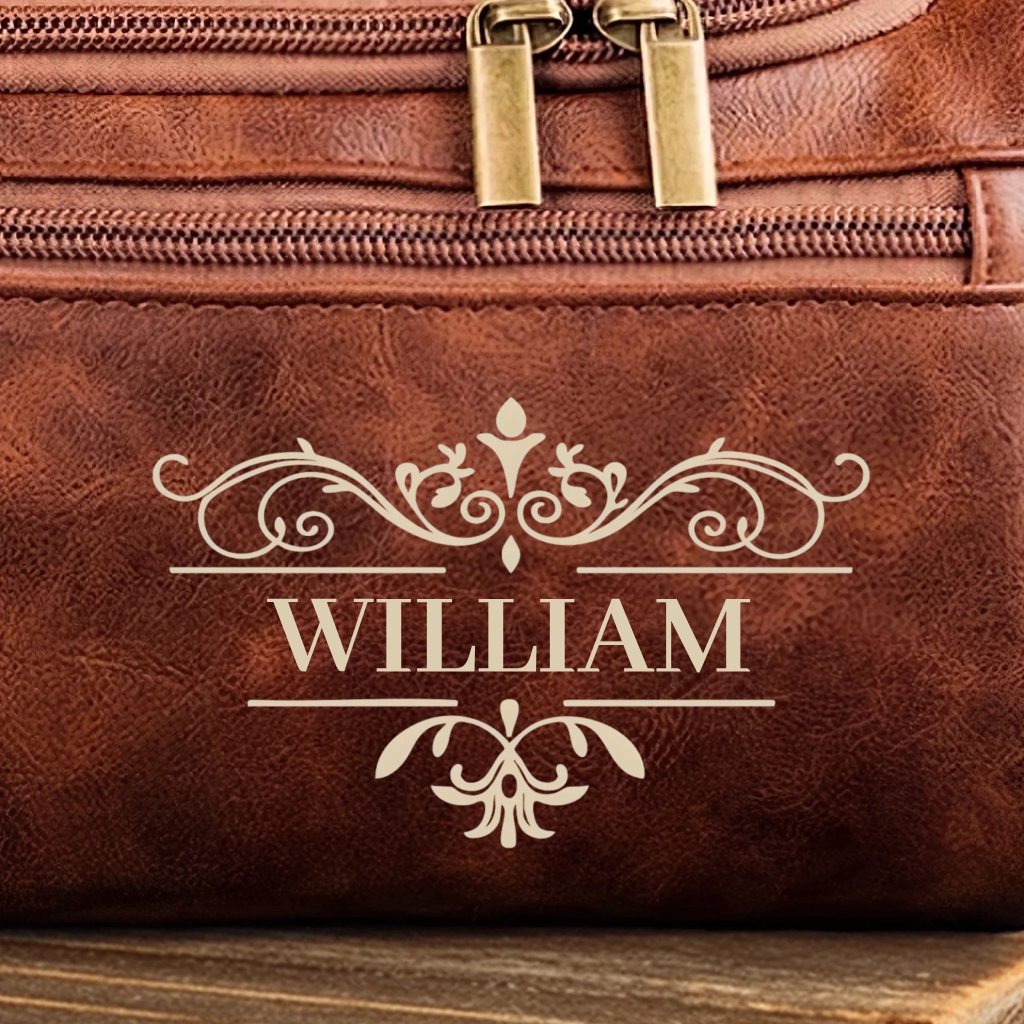 Custom Engraved Leather Toiletry Bag – “Crafted For A Good Man” Engraved Toiletry Bag – Best Birthday Gift for Dad, Brother, Grandpa, Husband – Travel Bag for Men 1069257 - DiyGiftly