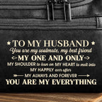 Custom Engraved Leather Toiletry Bag – With You Life Feels Right – Unique Birthday Gift for Husband, Boyfriend, Father, Anniversary or Holiday Gift 1069191 - DiyGiftly