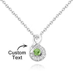 Custom Engraved Name Birthstone Necklace Infinity Creative Gifts Valentines Gift - DiyGiftly