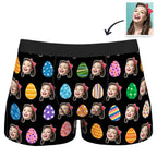 Custom Face Easter Theme Boxer Personalized Photo Boxer Funny Easter Gift for Boyfriend - DiyGiftly
