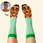 Custom Face Funny Socks Cartoon Style Photo Gifts for Him Her - DiyGiftly
