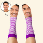 Custom Face Funny Socks Cartoon Style Photo Gifts for Him Her - DiyGiftly
