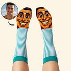Custom Face Funny Socks Cartoon Style Photo Gifts for Him Her - DiyGiftly