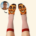 Custom Face Funny Socks Cartoon Style Photo Gifts for Him Her - DiyGiftly