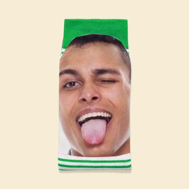 Custom Face Funny Socks Cartoon Style Photo Gifts for Him Her - DiyGiftly