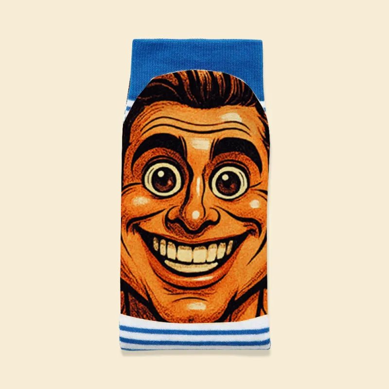 Custom Face Funny Socks Cartoon Style Photo Gifts for Him Her - DiyGiftly