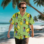 Custom Face Lemon Hawaiian Shirt – Personalized Funny Summer Shirt for Beach Holiday, Family Reunion, Travel, Picnic or Birthday Gift for Men, Women, Friends 96693504 - DiyGiftly