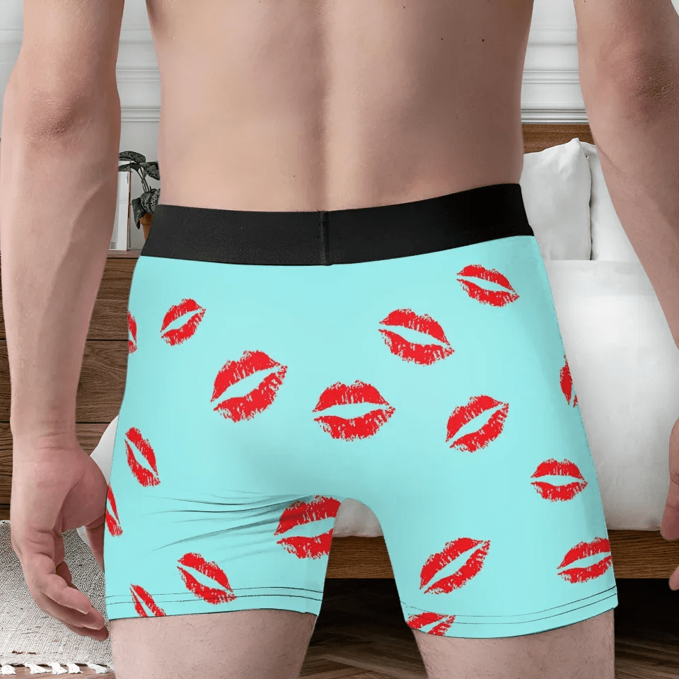 Custom Face Men's Boxer It'S Mine Style Underwear, Birthday Gifts for Husband, Waistband Text Boxer Gift 748430 - DiyGiftly