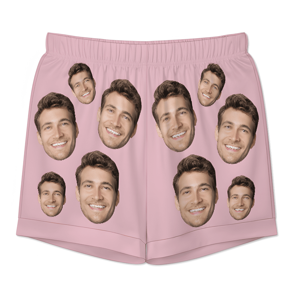 Custom Face Short Sleeve Pajama Valentine's Day Gift for Lover - DiyGiftly