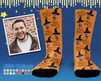 Custom Face Socks Happy Halloween Photo Socks Halloween Costume Halloween Pumpkin Gift Halloween Gift Idea Witch Party Theme 76964098 - DiyGiftly