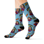Custom face socks, Mother's Day Socks, Put Any Face and Text On The Socks, Super Mom, Mother's Day Gift,Best Gift For Mom,Valentine's Day 90344960 - DiyGiftly