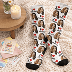 Custom face socks, Mother's Day Socks, Put Any Faces and Text On The Socks, I Love Mom, Mother's Day Gift, Best Gift For Mom,Chirstmas Gift 04444928 - DiyGiftly