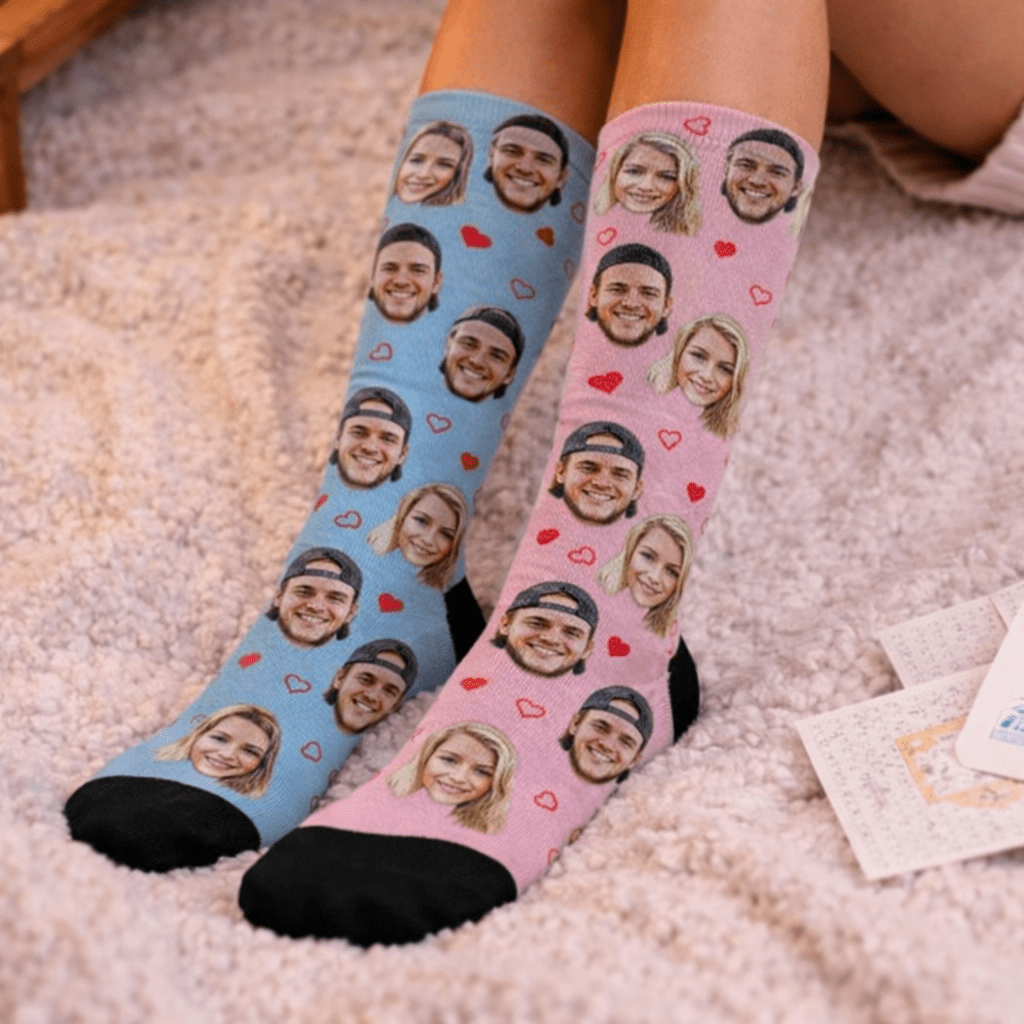 Custom Face Socks , Personalize socks, Couple Socks, Valentines Day Gift For Boyfriend, Lover Gifts, Gift For Girlfriend,Father's Day Gift 374720 - DiyGiftly
