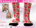 Custom Face Socks , Personalize socks, Valentines day gift for him or her, Custom Text Socks, Birthday Gift, Chirstmas Gift 90069760 - DiyGiftly