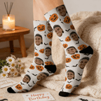Custom Face Socks Personalized Halloween Photo Socks Halloween Costume Halloween Pumpkin Gift Halloween Gift Idea Witch Party Theme 53020672 - DiyGiftly