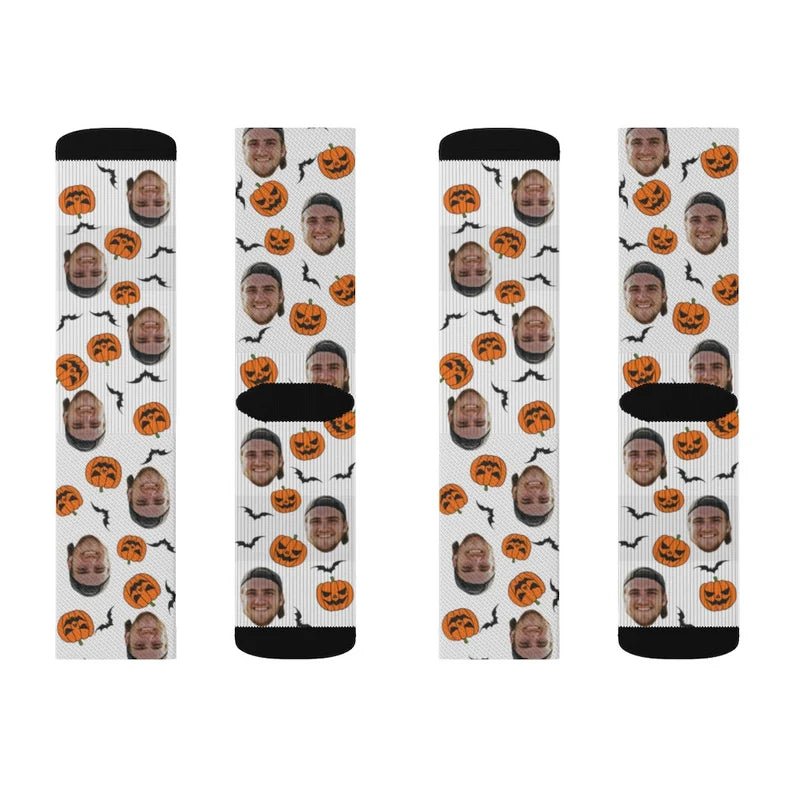 Custom Face Socks Personalized Halloween Photo Socks Halloween Costume Halloween Pumpkin Gift Halloween Gift Idea Witch Party Theme 53020672 - DiyGiftly