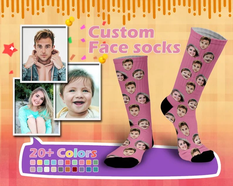 Custom face socks,Personalize sock, Picture socks,Personalized socks for family, Photo socks,Graduation gift,Class of 2025,Father's Day Gift 077120 - DiyGiftly