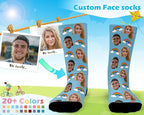 Custom face socks,Personalized Funny PhotoGift For Her,Him or Friends ,Picture socks, Custom Rainbow socks,Class of 2025,Father's Day Gift 049280 - DiyGiftly