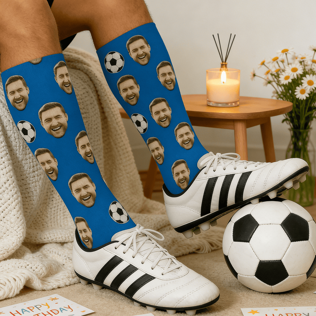 Custom Face Socks,Soccer Pattern Socks,Custom Gift Idea,team Socks, sports Socks,Class of 2025,Father's Day 737088 - DiyGiftly