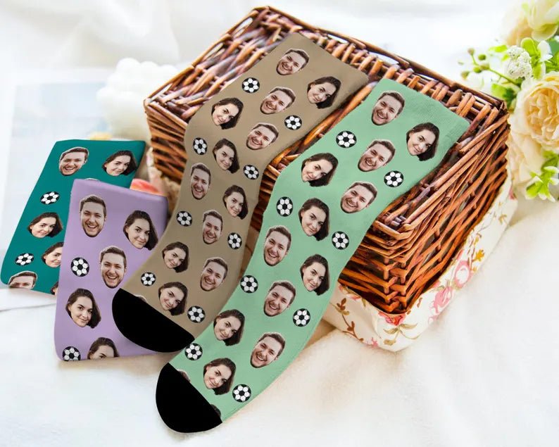 Custom Face Socks,Soccer Pattern Socks,Custom Gift Idea,team Socks, sports Socks,Class of 2025,Father's Day 737088 - DiyGiftly