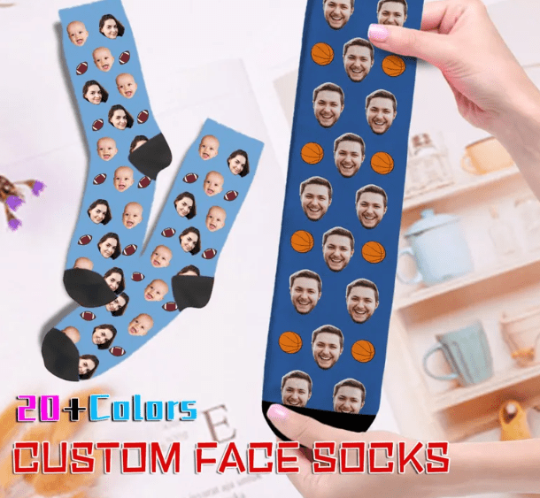 Custom Face Socks,Soccer Pattern Socks,Custom Gift Idea,team Socks, sports Socks,Class of 2025,Father's Day 737088 - DiyGiftly