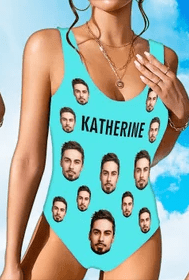 Custom Face Swimsuit Personalized Women Swimsuit with Face Face on Bathing Suits Bikini Swimwear Bachelor Party Birthday Anniversary Gift - 2 30549504 - DiyGiftly