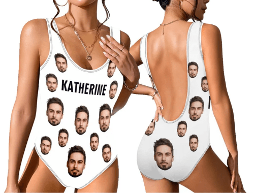 Custom Face Swimsuit Personalized Women Swimsuit with Face Face on Bathing Suits Bikini Swimwear Bachelor Party Birthday Anniversary Gift - 2 30549504 - DiyGiftly