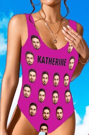 Custom Face Swimsuit Personalized Women Swimsuit with Face Face on Bathing Suits Bikini Swimwear Bachelor Party Birthday Anniversary Gift - 3 01606144 - DiyGiftly