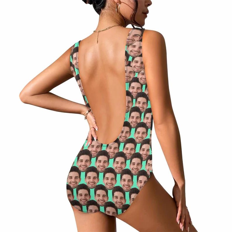Custom Face Swimsuit Personalized Women Swimwear with Face One Piece Swimsuit Photo Bathing Suit Face on Swimsuit Beach Bachelor Party Gift 377344 - DiyGiftly