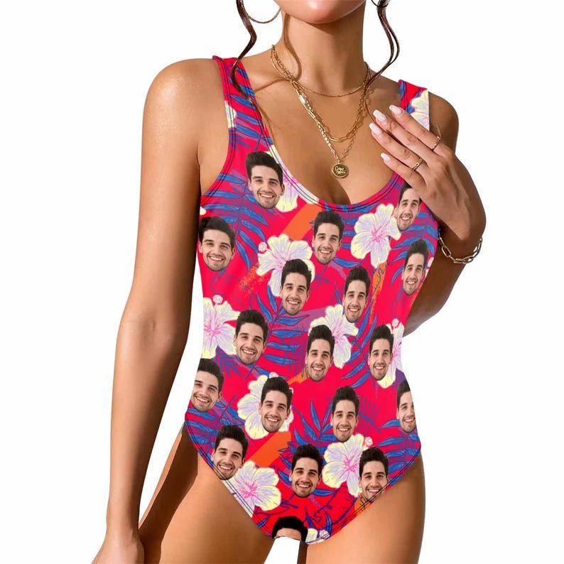 Custom Face Swimsuits for Women Custom Swim Trunks with Face Couple Bathing Suits Personalized Women's Swimwear Bachelor Holiday Party Gift 883072 - DiyGiftly