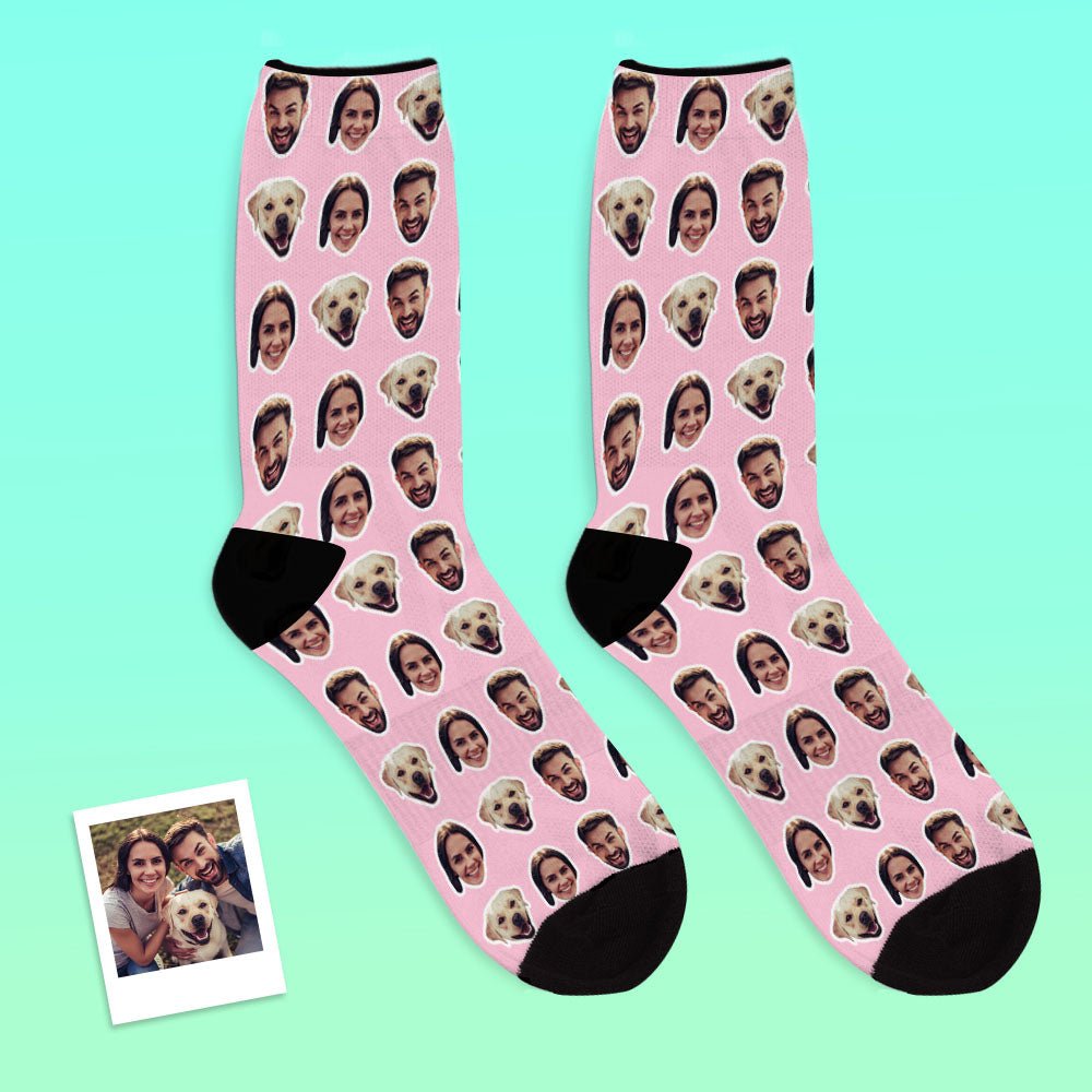 Custom Faces Socks With Your Photo Online Preview - DiyGiftly