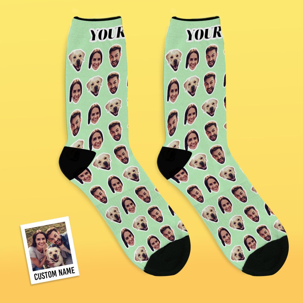 Custom Faces Socks With Your Photo Online Preview - DiyGiftly