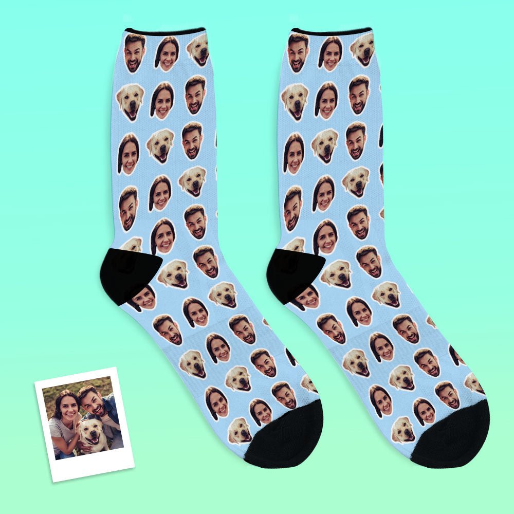 Custom Faces Socks With Your Photo Online Preview - DiyGiftly