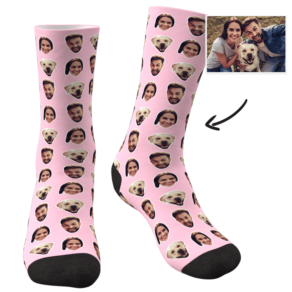 Custom Faces Socks With Your Photo Online Preview - DiyGiftly