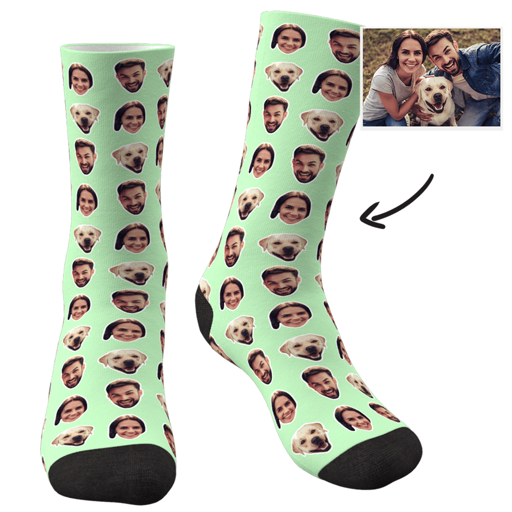 Custom Faces Socks With Your Photo Online Preview - DiyGiftly