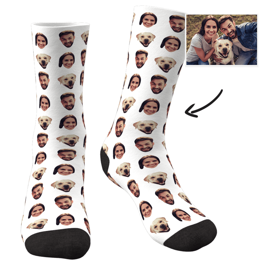 Custom Faces Socks With Your Photo Online Preview - DiyGiftly