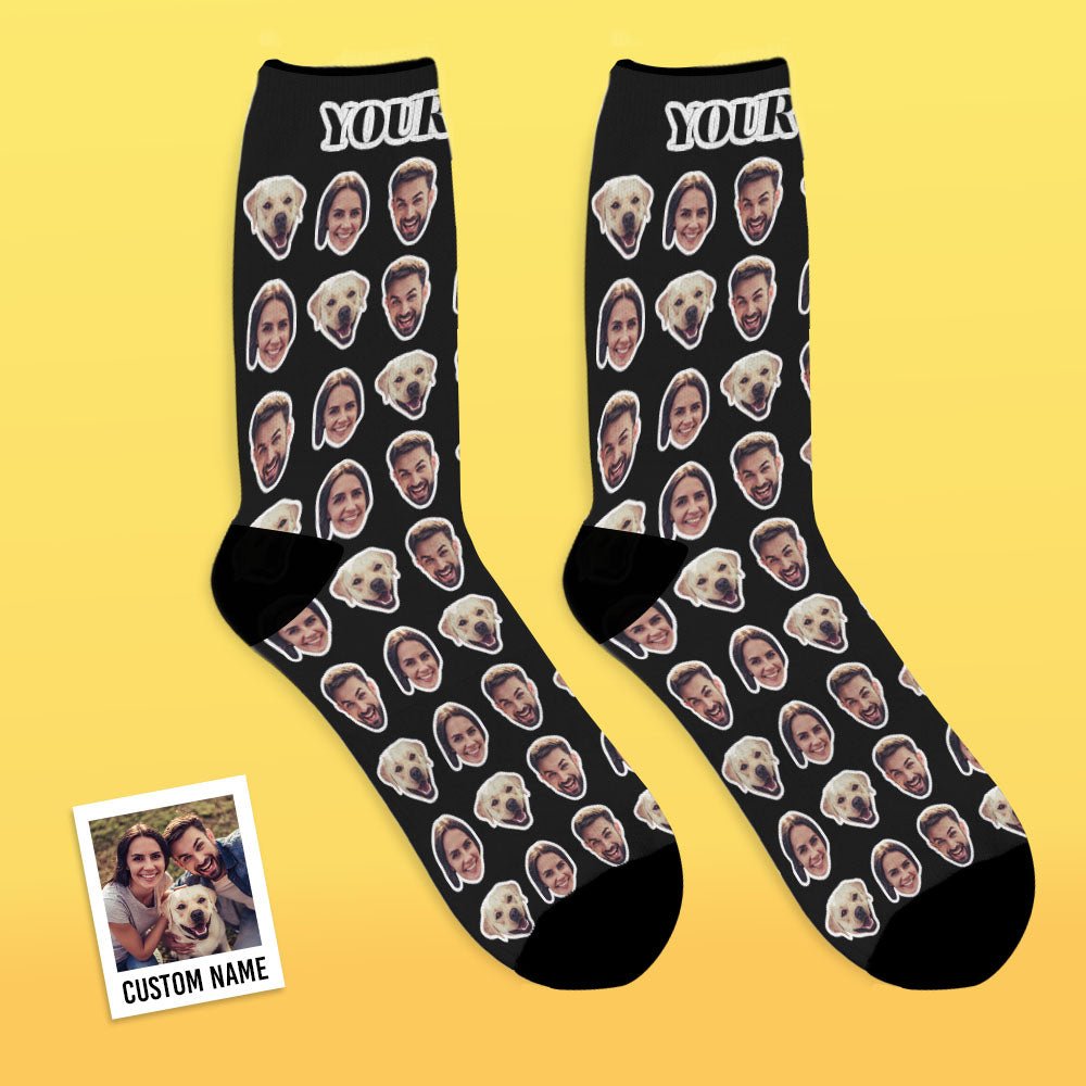 Custom Faces Socks With Your Photo Online Preview - DiyGiftly