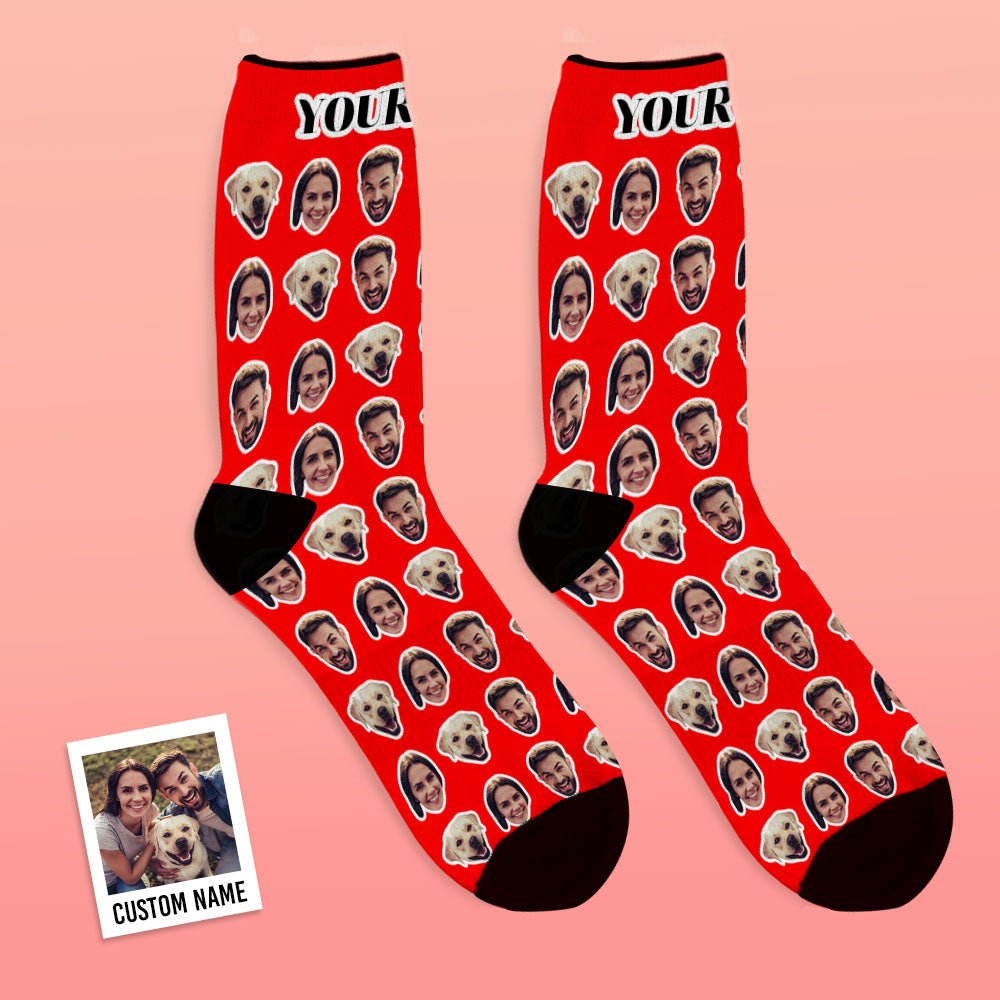 Custom Faces Socks With Your Photo Online Preview - DiyGiftly