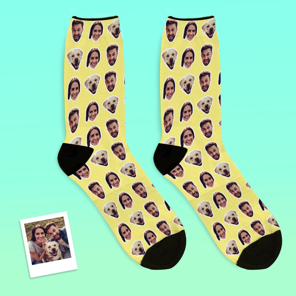 Custom Faces Socks With Your Photo Online Preview - DiyGiftly