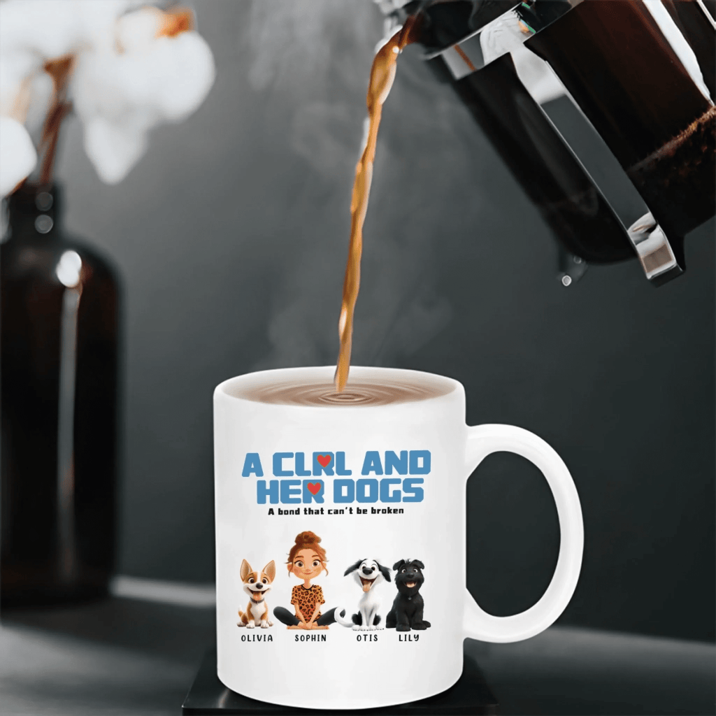 Custom Figures And Dogs - White Custom Mugs - Birthday Gift 758299 - DiyGiftly