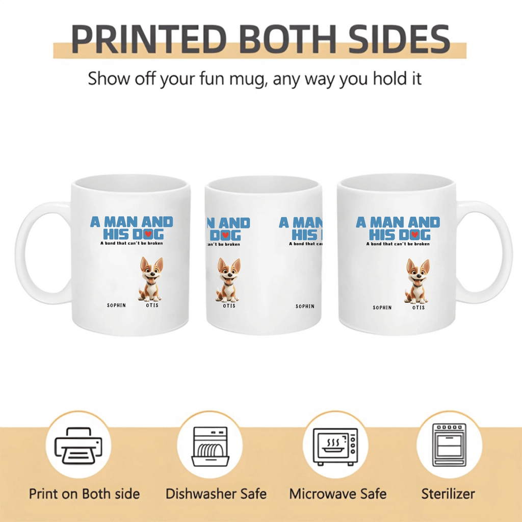 Custom Figures And Dogs - White Custom Mugs - Birthday Gift 758299 - DiyGiftly