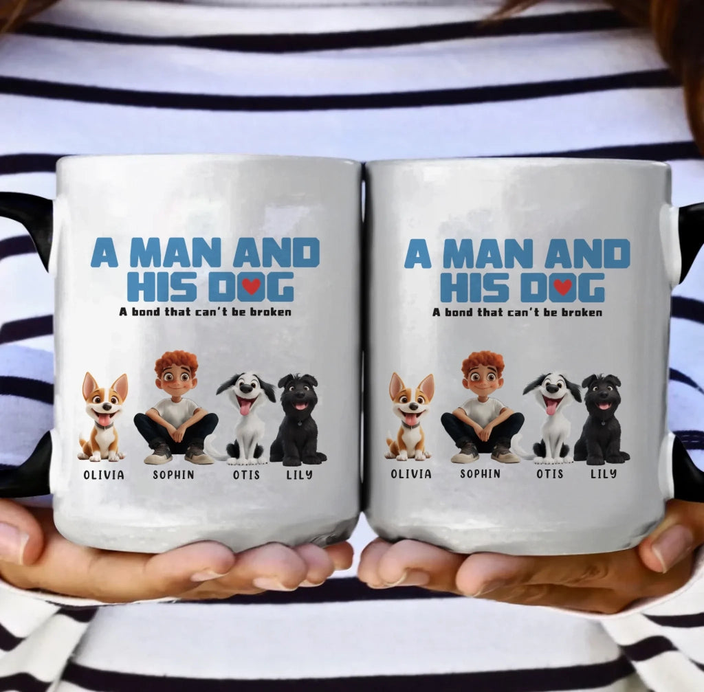 Custom Figures And Dogs - White Custom Mugs - Birthday Gift 758299 - DiyGiftly